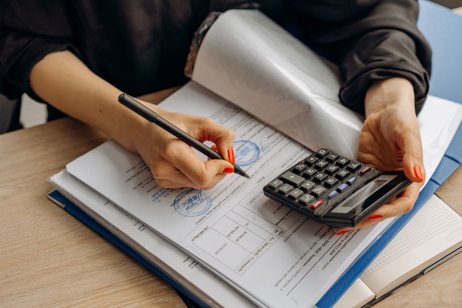 Tax records and financial documents prepared for review